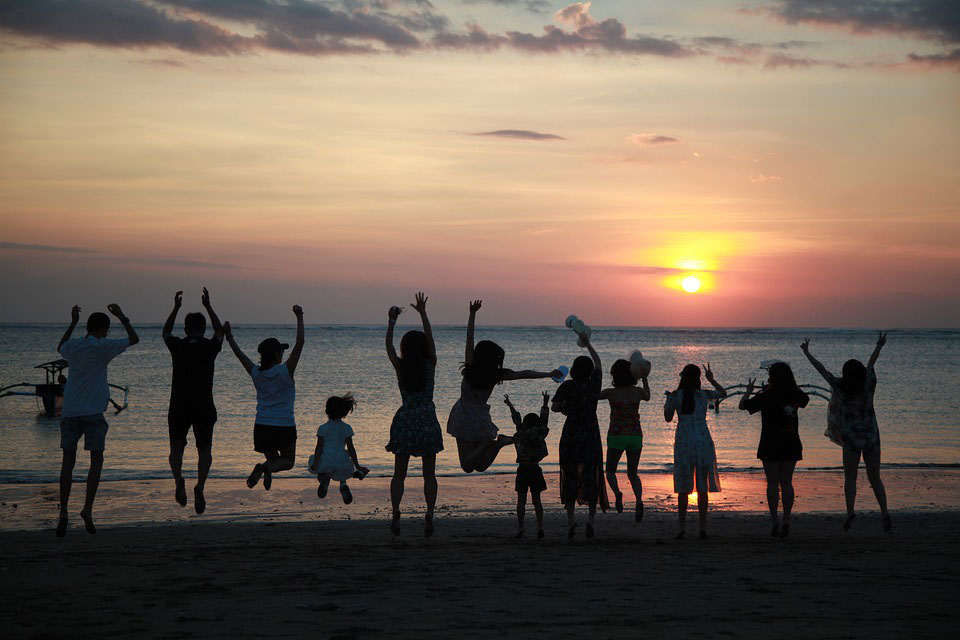 Amici in spiaggia